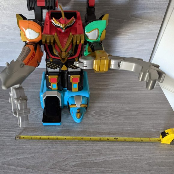 Bandai 2002 Power Rangers Wild Force Icarus Isis Megazord Figure 16" - Picture 15 of 16